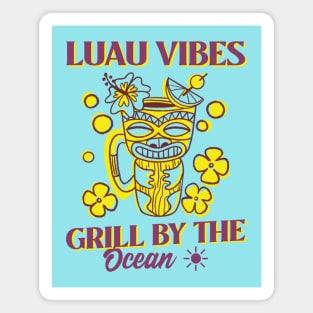 luau hawaii hawaiian beach barbeque grilling Magnet